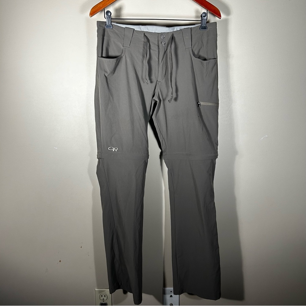 Outdoor Research Gray Straight-Leg Convertible Hiking Pants